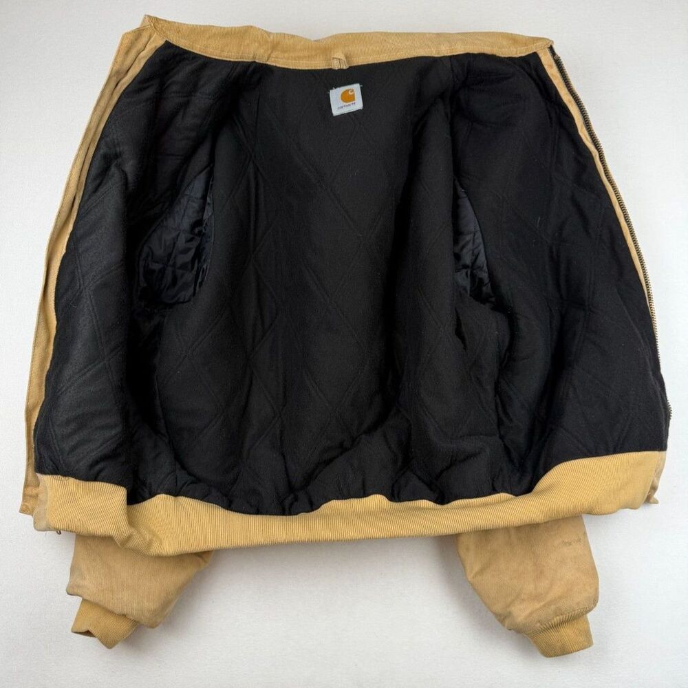 Vintage Carhartt J14 WET Wheat Santa Fe Jacket Tan Sandstone Duck Bomber - Picture 6 of 11